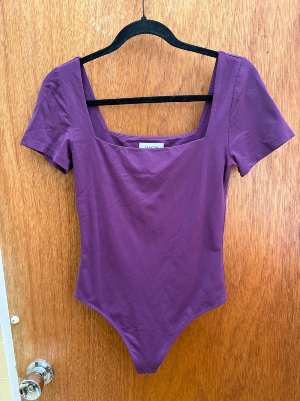 Aritzia Plum Square-Neck Short Sleeve Bodysuit
